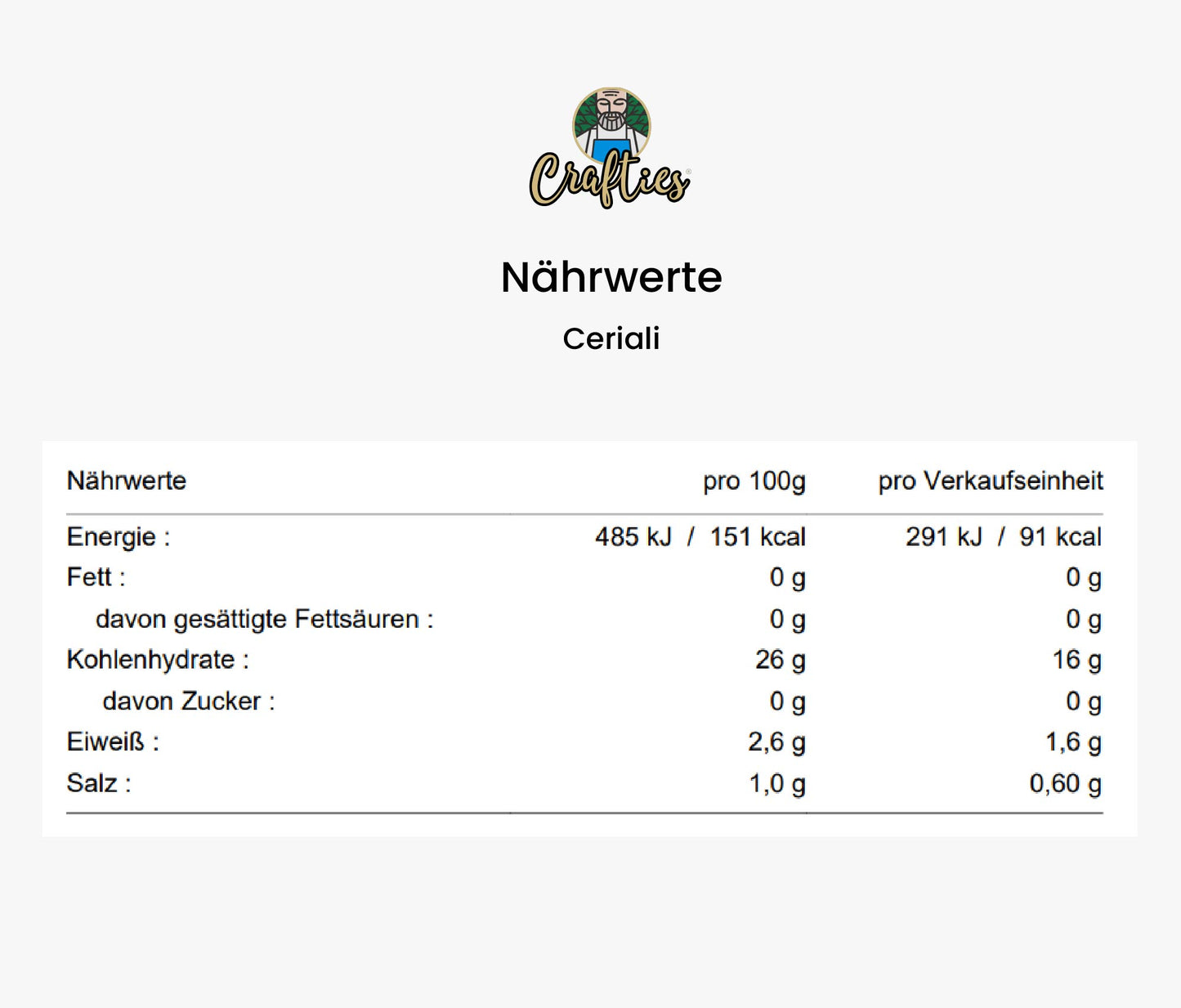 Crafties Cereals - 6x55g